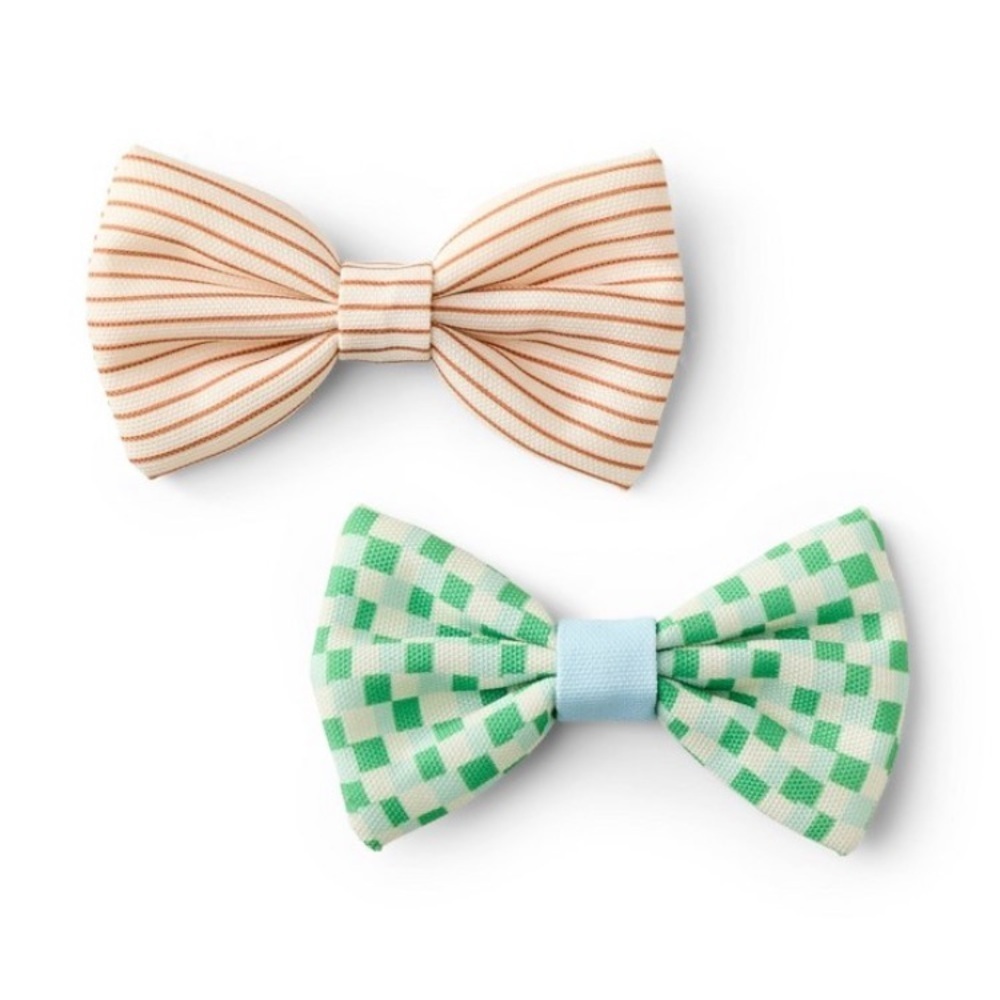 NWT Cat/Dog Bowtie Set - Stripes/ Checkerboard